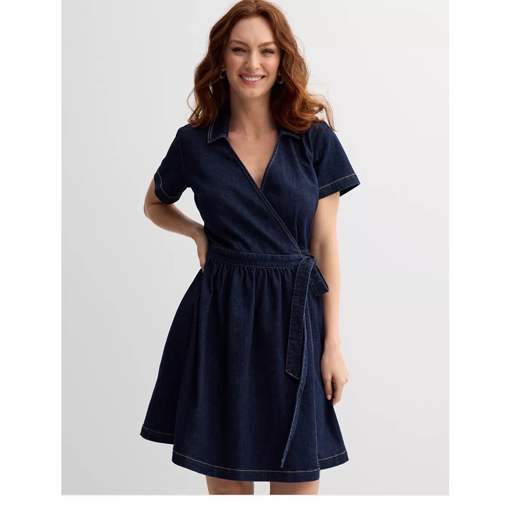 Women's Draper James Wrap Denim Dress Size XS